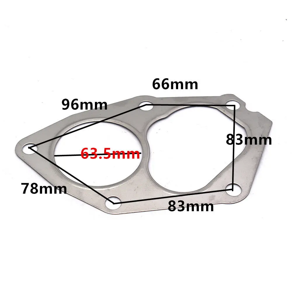 2 шт. турбо турбина выход прокладка для Lancer EVO 4, 5, 6, 7, 8, 9; Размеры 4-9