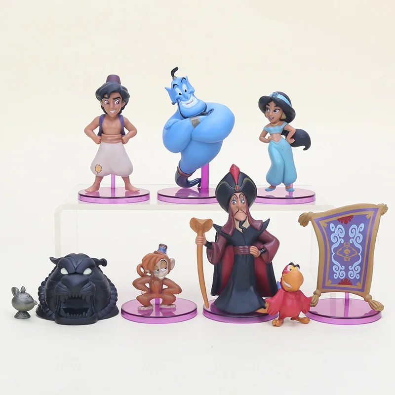 

2-10cm 8cps/set Aladdin and the magic lamp Jasmine collectors action figure toys Christmas gift