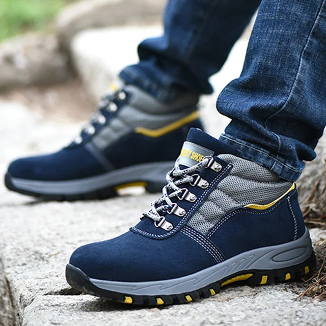 US $14.88 Men Boots Safety Work Boots Anti-smashing Safety Shoes Slip-on Men Shoes Male Sneakers Indestructib