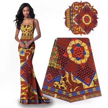 

100% cotton veritable wax block prints party design African real wax hot wax Batik quality 6yds ankara fabric H180904s