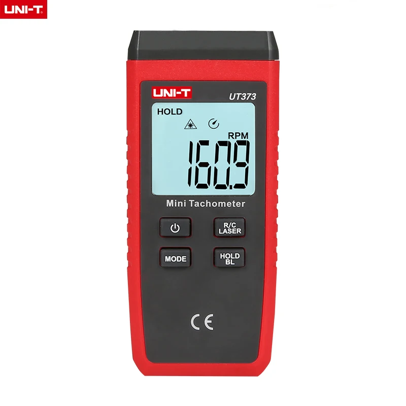 

UNI-T UT373 Mini Digital Laser Non-Contact RPM Range 10-99999RPM Tachometer Odometer Mini Singal Trigger / Speed Meter