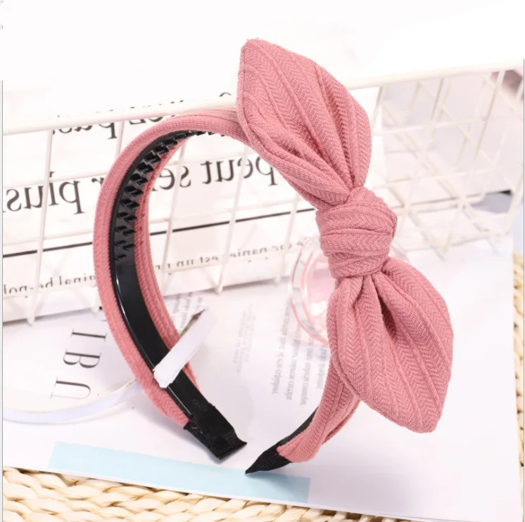 Headband for Women Bezel Hair Accessories Girls Knot Hairband Korean Style Fashion Hiar Bows Rabbit Ears Headwear VERVAE