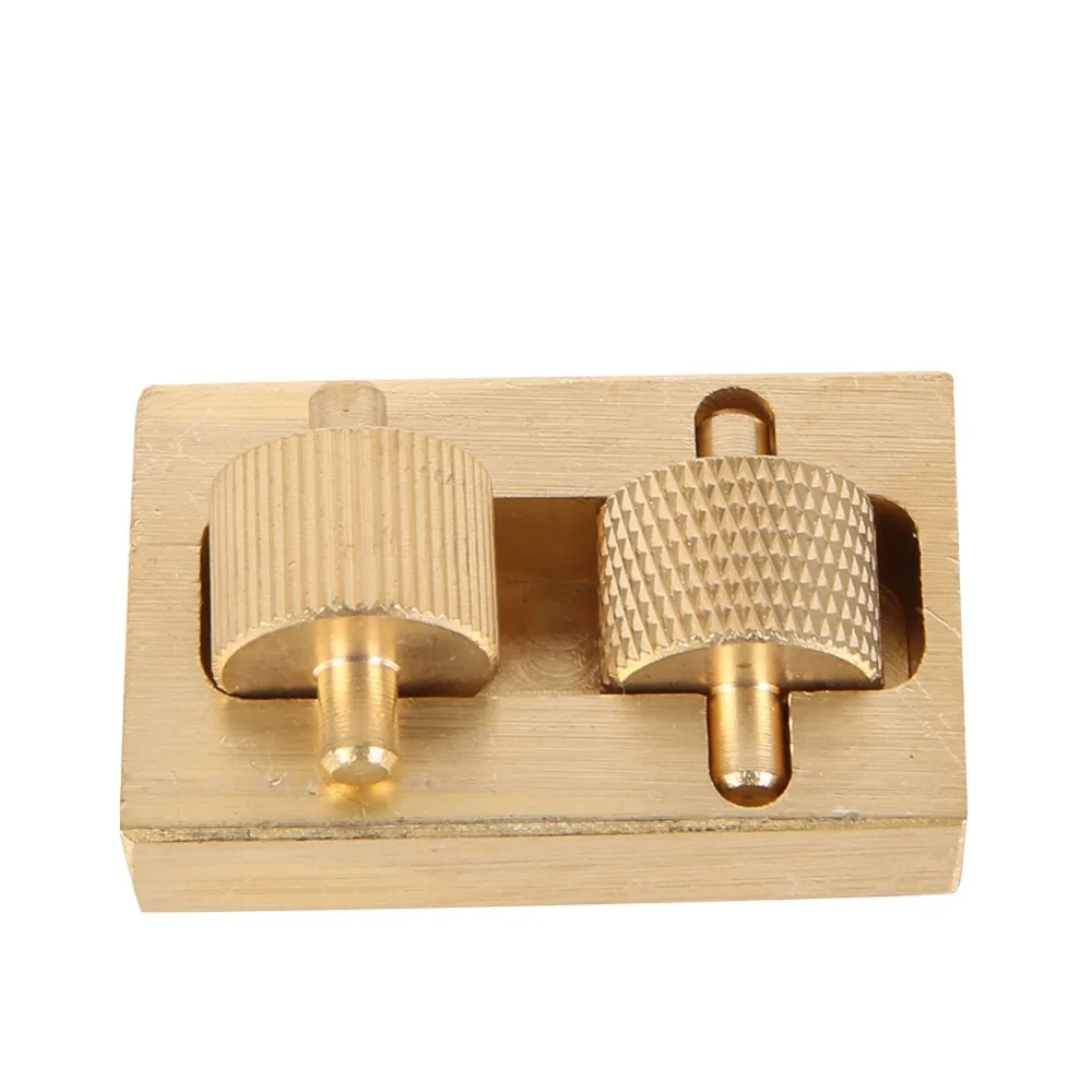 

1 pcs Home Tool Copper Mini-leather Processor Leather Craft Tool Oil Painting Box + 2 Brass Rolls DIY Handmade Sewing Tools Sets