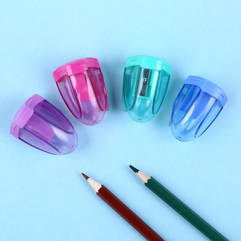 Мини Прозрачная точилка для карандашей школьные принадлежности конфетного цвета строгальный станок рекламный подарок канцелярские принадлежности kawaii