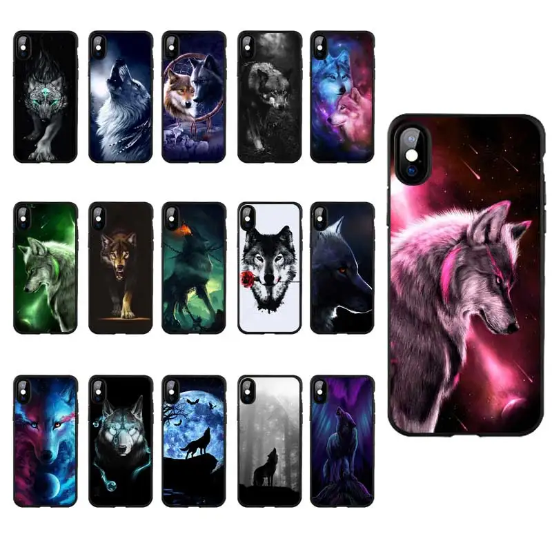 M082 Cute Animals The Wolf Black Soft TPU Silicone Case Cover For Apple iPhone 11 Pro XR XS Max X 8 7 6 6S Plus 5 5S 5G SE |