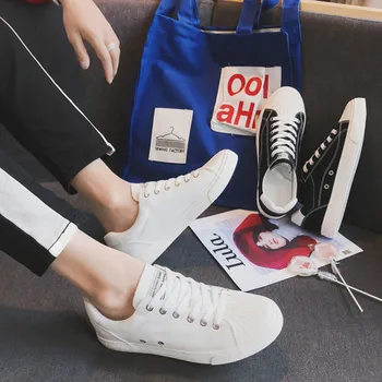 

Summer Hot Sale New Hard-Wearing & Anti-Skid Tide Men Canvas Shoes Trend Low-Top Comfortable Casual lace-up Students Shoes Male