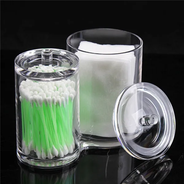 

Fashion Transparent Makeup Organizer Clear Acrylic Cylindrical Brush Make Up Cosmetic Holder Display Storage Box Case 12CM