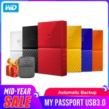 Western Digital Портативный HDD 1 ТБ 2 ТБ 4 ТБ My Passport USB 3,0 внешний жесткий диск с HDD кабель Windows, Mac Бесплатная доставка