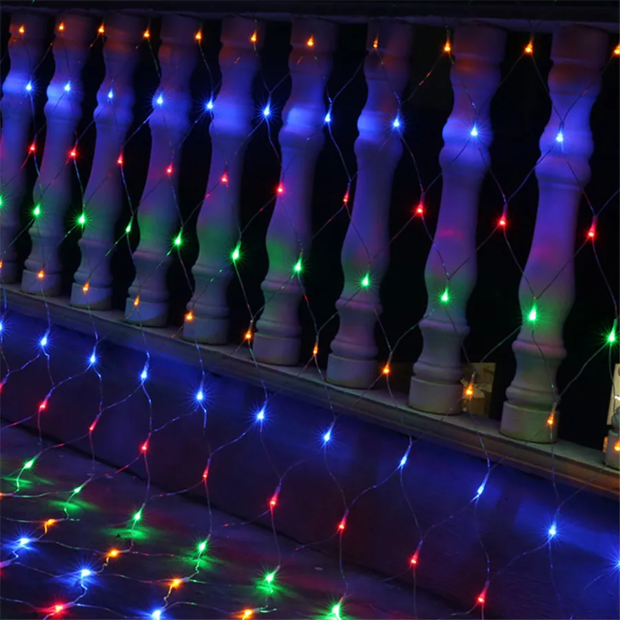 BEIAIDI 2x2M 3x2M 6x4M réseau de LED maille fée chaîne guirlande lumineuse rideau de fenêtre noël fée lumière fête de mariage lumière de vacances