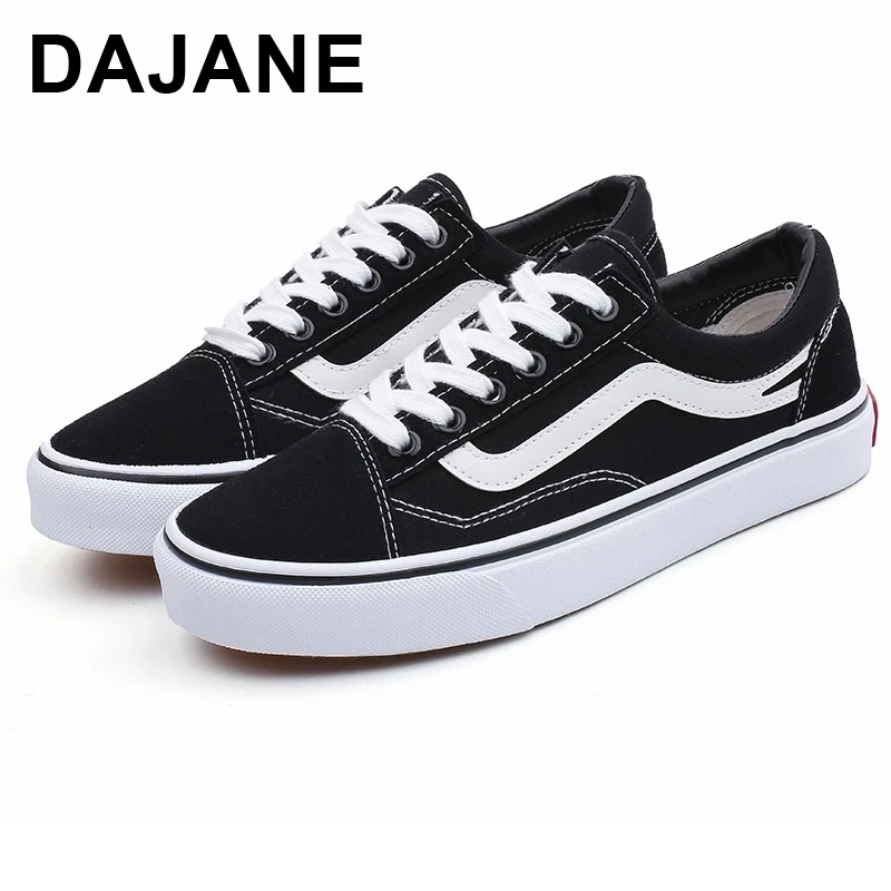 DAJANE Vulcanize shoes sneakers lovers leisure flat men white shoes man Sneakers Unisex Retro Ladies Casual Low-cut