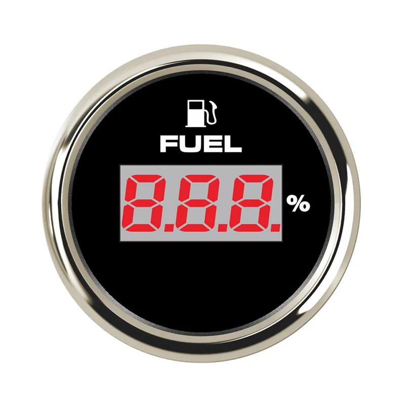 2 ''52 millimetri Marine Indicatore di Livello Del Carburante Indicatore Meter Impermeabile 12 V/24 V Per Auto Barca Camion barca con 8-colore della Retroilluminazione regolabile