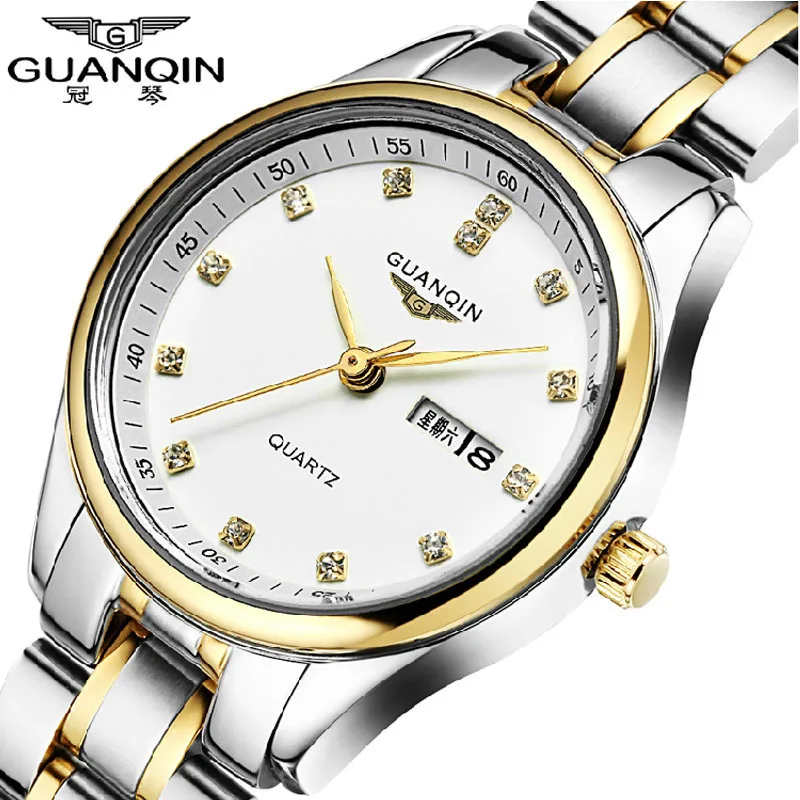 

Watch Women Quartz-Watch Top Brand GUANQIN Luxury Stainless Steel Strap Waterproof Diamond Female Dress Relogio Feminino 2016