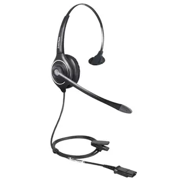 

Monuarl headset with anti-noise microphone, call center headphone with QD(Quick Disconnect) connector