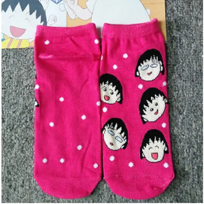 Лидер продаж года; модные хлопковые носки с героями мультфильмов Ms. Chibi Maruko