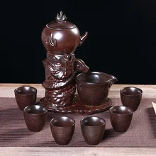 Креативный высококачественный необработанный чайный набор из керамики, автоматический чайный набор кунг-фу, церемониальный подарок, Прямая с фабрики
