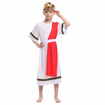 

Shanghai Story Halloween Children Party Cosplay Costume Boys Noble Roman King Costume Kids Prince Clothing Suits Red And White