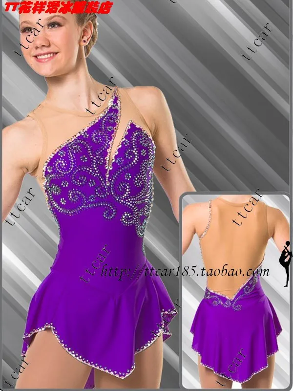 Buy purple ice skating skirt hot sale purple figure
