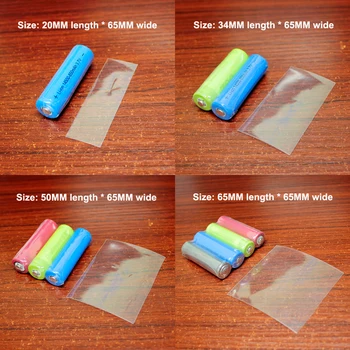 

100pcs/lot Transparent color lithium battery assembly PVC skin packaging shrink film 14500 battery heat shrinkable sleeve