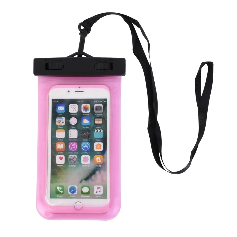 Наружная водонепроницаемая сумка, сумка для мобильного телефона, портативная водонепроницаемая сумка для плавания, для рафтинга, для водных видов спорта - Цвет: Pink