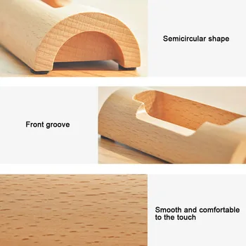 

Hot Creative High-End Business Card Box Desktop Wooden Business Office Natural Trees Texture Beech Card Holder Storage Supplies