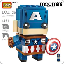 LOZ ideas SuperHero Action Figure Mini Blocks Kids Assembly Toys Figurine Super Hero Children Building Bricks
