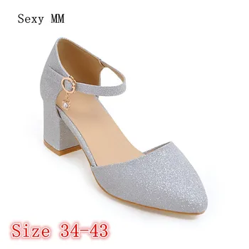 

High Heels D'Orsay Ladies High Heel Shoes Women Pumps Stiletto Woman Party Wedding Shoes Kitten Heels Plus Size 34 - 40 41 42 43