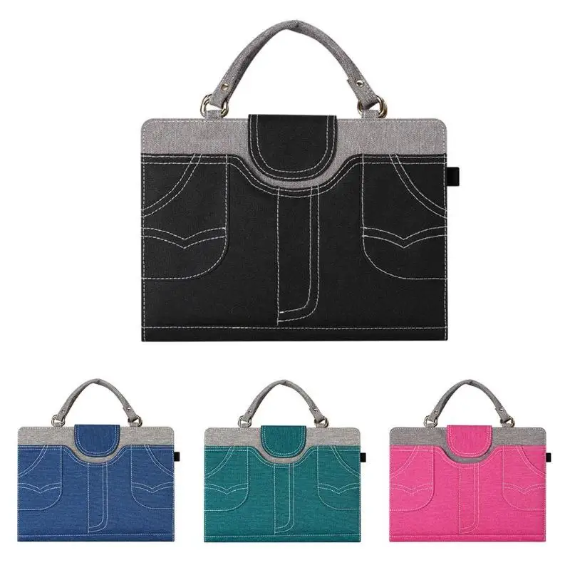 

Denim Style Carrying Handbag Protective Case Cover Pouch Stand Holder Bracket for iPad Pro 10.5inch 2017 Tablet