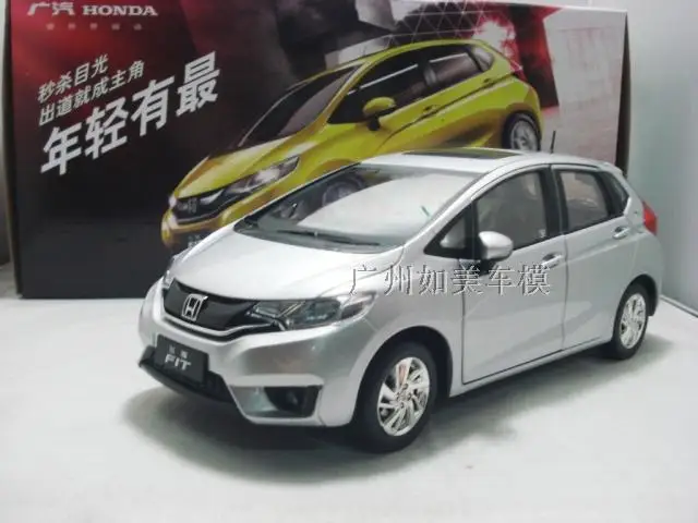 *New Diecast Model Silver 1:18 Honda Fit Hatchback 2014 Car Alloy Toy