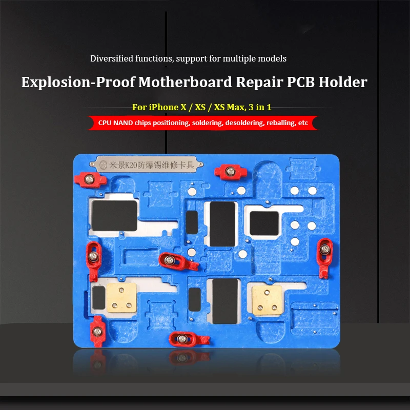 Jyrkior взрывозащищенный охлаждающий ремонт логической платы платформа материнская плата ремонт печатной платы Держатель приспособление для iPhone X/XS Max