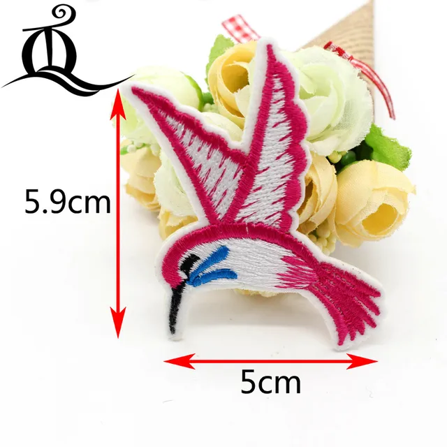 1 Pcs Jahit Pakaian Keren Burung Hewan Di Patch Bordir Applique