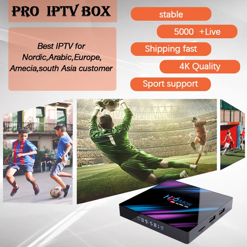 

Best Pro IPTV Nordic Scandinavia IPTV+H96 Max Android 9.0 TV Box RK3318 Quad-Core 4G/64G 4K Dual Wifi BT4.0 HDMI 2.0 Set Top Box
