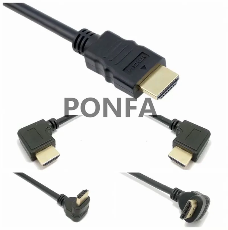 0,1 м 10 см вверх и вниз и вправо и влево Угол HDMI 1,4 A Тип папа-мама 1,4 В удлинитель Соединительный Кабель-адаптер hdmi v1.4 угловой