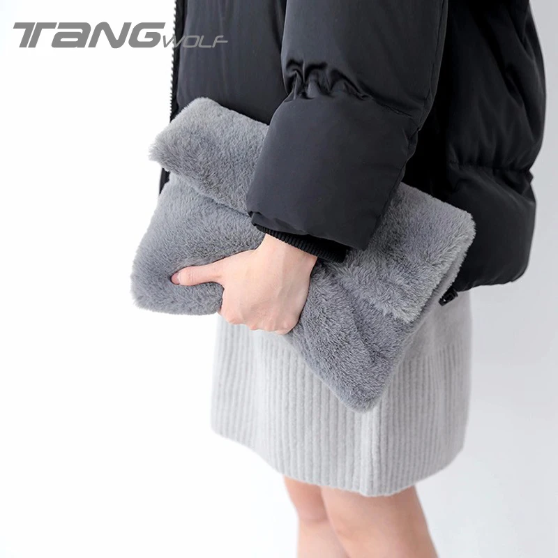  2016 New Fashion Elegant Sweet Lady Clutch Bag Casual Shoulder Bag Diagonal Handbag Plush 3 Color Optional Purse Brands Luxury 