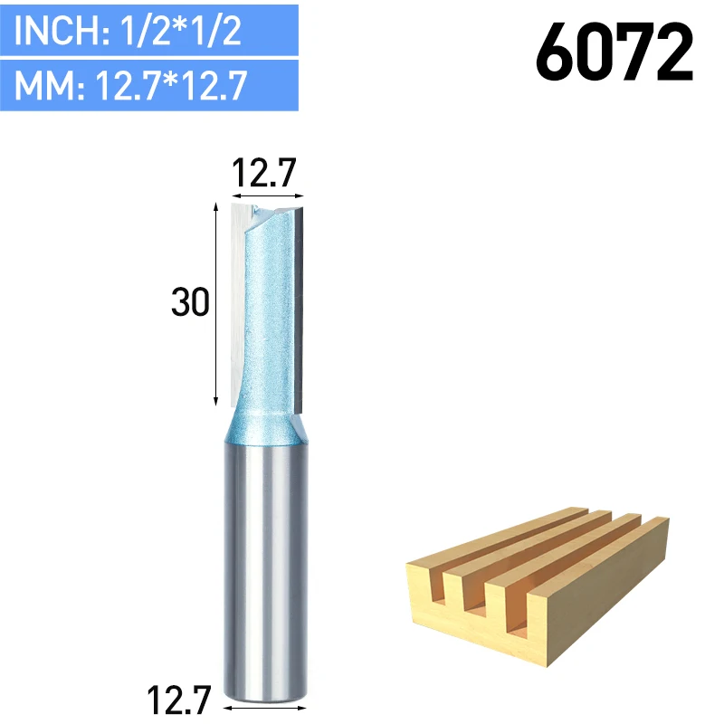 HUHAO 1 шт. промышленная Концевая фреза для деревообработки двустворчатый Концевая мельница прямой триммер бит шарпедвольфрама фреза - Длина режущей кромки: 6072