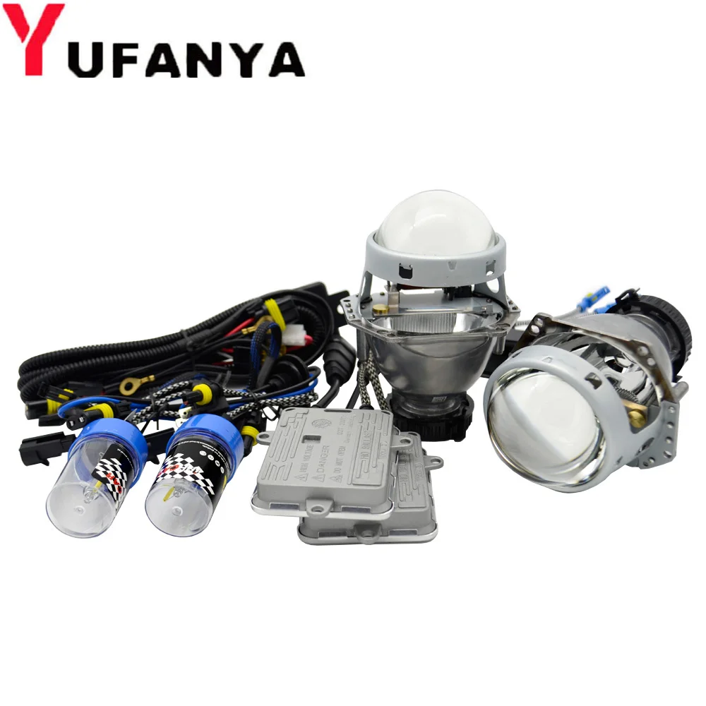 

3.0 inch car hid bi xenon projector lens 55w xenon ballast xenon bulb car assembly kit fit for D1 D2 D3 D4 model car