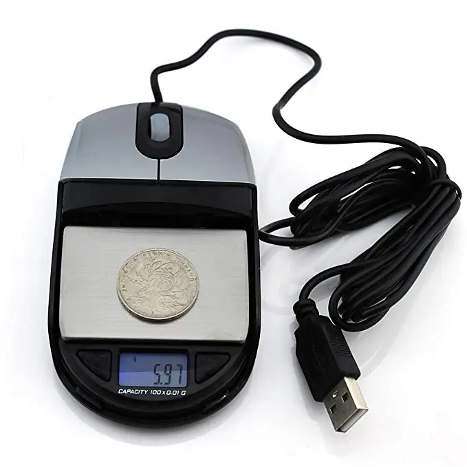  Slingifts 100g / 0.01g Kitchen Scale USB Computer Optical Mouse Hidden Digital Pocket Scale Accurat - 33032417550
