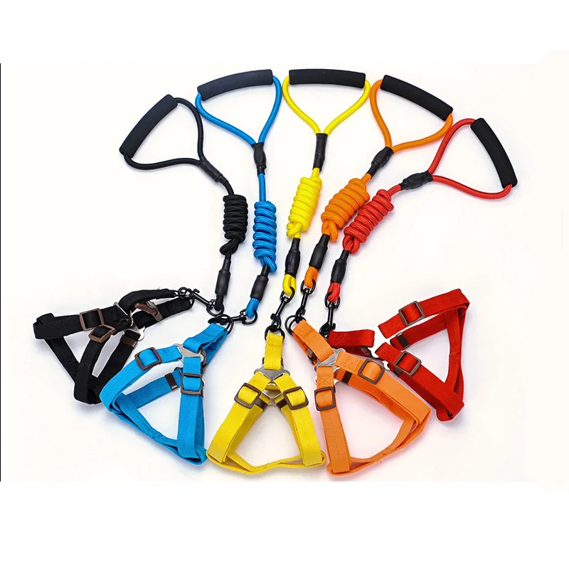 

2019 New High Quality Thick Nylon Dog Leash Soft Leather Control Leash Mountain Climbing Rope for Small Medium Large Dogs