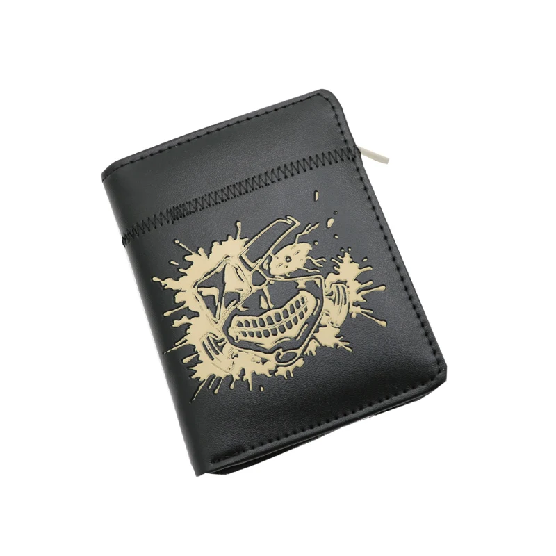 Аниме one piece the Skull of Luffy кошелек на молнии. Более 10 видов креативных черных кошельков на выбор для коллекции или Косплея - Цвет: Tokyo Goul