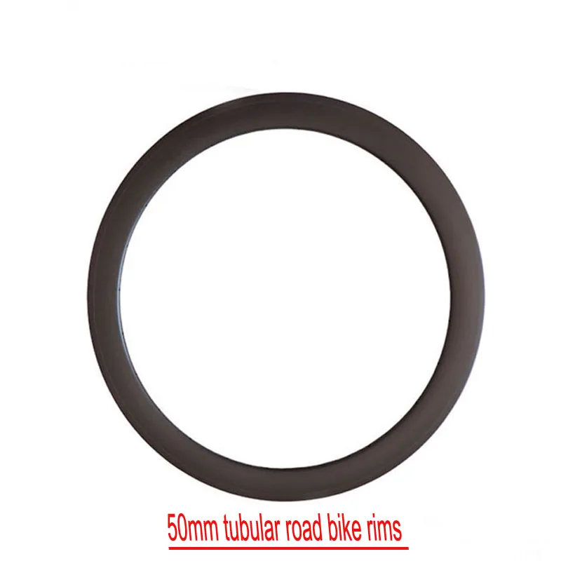 50mm Tubular Carbon Bicycle Rims 3k Matte or Glossy Toray T700 Carbon Fiber Carbon Bike Rims V-Shape