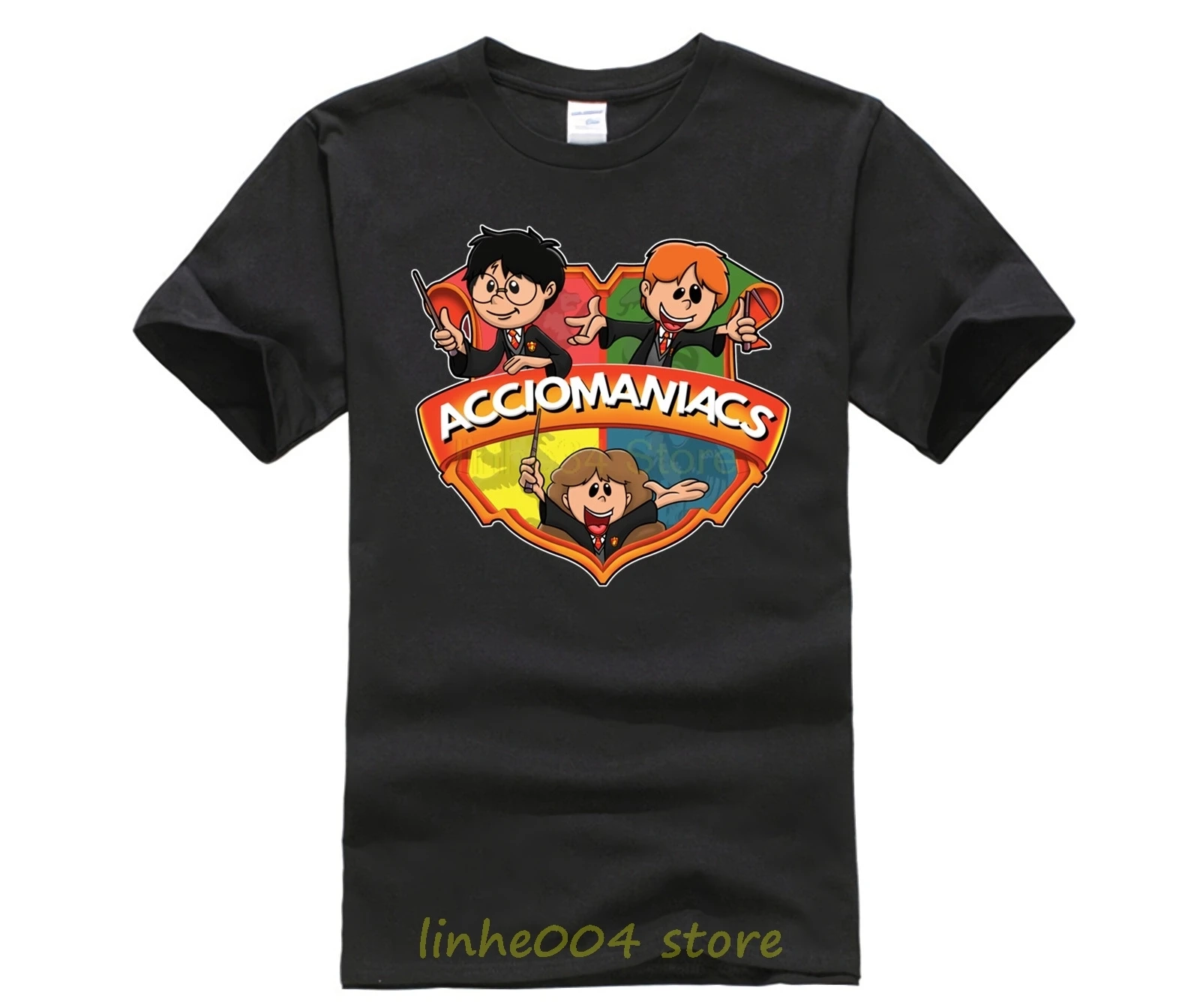 Веселая Повседневная футболка Harry t-shirt Acciomaniacs t-shirt Porter T-Shirt Веселая Повседневная футболка Harry t-shirt Acciomaniacs t-shirt Porter T-Shirt