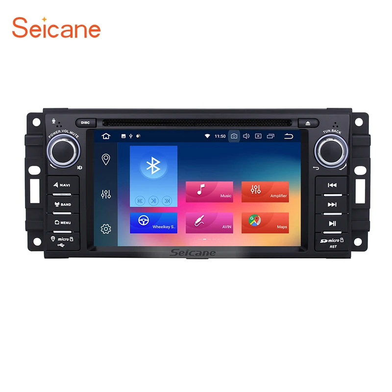 

Seicane Android 8.0 7 inch Car Radio For 2008 2009 2010 Jeep Commander HD 1024*600 GPS Multimedia Player WIFI DVD Player