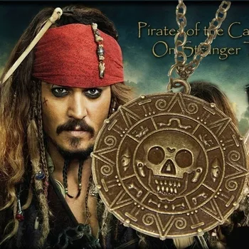 

New Vintage Necklace Pirates of the Caribbean Aztec Gold Coin Necklace