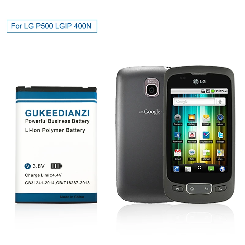 

GUKEEDIANZI LGIP-400N 1500mAh Phone Replacement Battery For LG OPTIMUS M/C/U/V/T/S/1 VM670 LS670 MS690 P503 P500 P520 P505 P509
