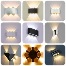 Modern led wall light 6W aluminum wall lamp Indoor Outdoor lighting Home decor Wall mounted lamps led wall lamps wall mounted sconces modern wall sconce lustre iron painted white black wall light 5w outdoor and indoor lighting