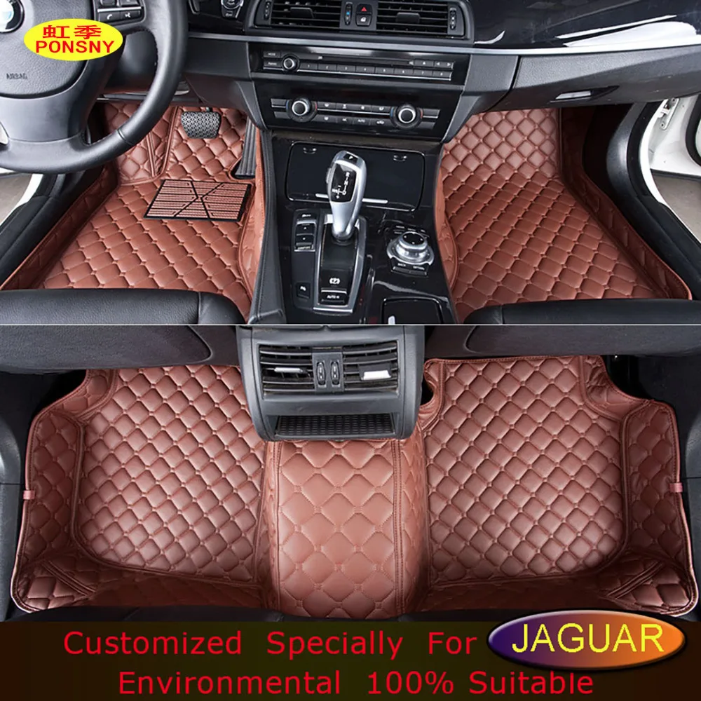 PONSNY Car Floor Mats for Jaguar XE XF XJ6 XJ6L XJL F TYPE Customized