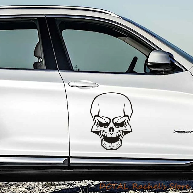 DCTAL Skull Car Sticker Demon Decal Fuel Tank Cover Door Window Trunk Motorcycle Helmet for Volkswagen VW Golf Polo SUV decor