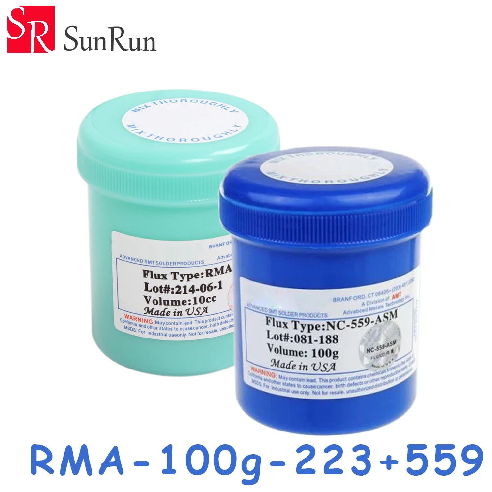 

2 in 1 RMA-223+559 Leaded bga solder paste No-Clean BGA Reballing Solder Ball Repair Solder Soldering Flux Paste 100g
