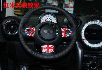

Steering Wheel Car styling Stickers For FOR BMW mini cooper countryman steering wheel modified car stickers 3D