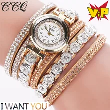 Women watches Luxury Dress Leather Fabric Gold Fashion Leather Casual Analog Women Rhinestone Watch relogios