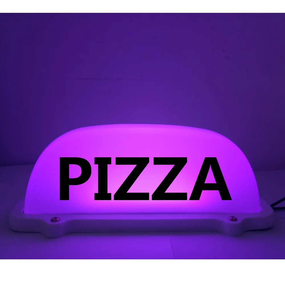 1 шт. светодиодный автомобильный верхний свет крыша пицца sigl свет и с 3 м зарядное устройство линия и Магнит База пицца реклама купол свет - Испускаемый цвет: Розовый